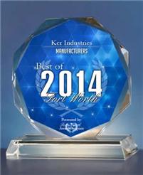 KCR Industries Best of Fort Worth Award 2014