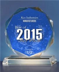 KCR Industries Best of Fort Worth Award 2015