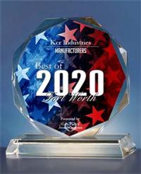 KCR Industries Best of Fort Worth Award 2020